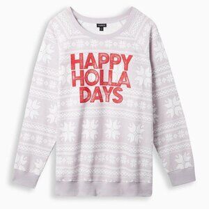 Torrid - Happy Holla Days Classic Fit Super Soft Plush Crew Neck Sweatshirt‌